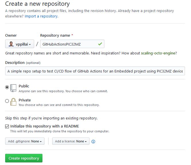 Create a repo to host your project
